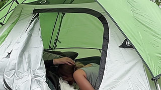 Sneaky Sex in the Tent at a Public Camp