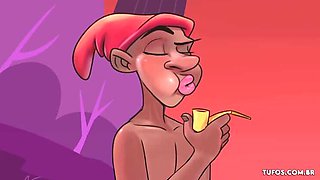 Early Morning Pee Turns Into Anal Surprise - Big Black Cock Anime Hentai