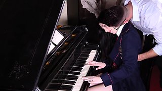 Hungarian teen schoolgirl fucks with piano teacher