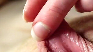 Spreading My Big Pussy Labia Closeup