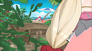 Zenless Zone Zero - Yuzuha and Alice’s Secret Beach Sex with Wise - Seductive Moans - 3D NSFW Animation