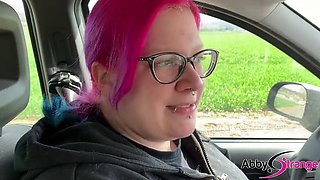 German Goth BBW Abby Strange Piss Fetish - Pee public!