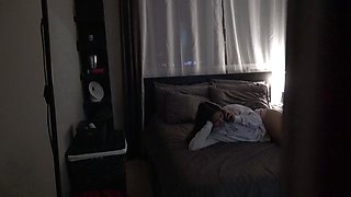 Amateur young teen solo masturbation on her livingroom