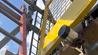 Builders Let Themselves in and Peep Through the Window While Beautiful Wife Is on Macbook