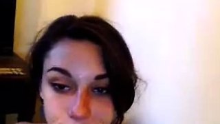 Jessy funny amateur teen brunette toying