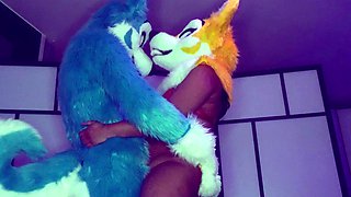 Fucking my short furry girlfriend on the couch