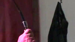 Humiliating whipping and dick sucking