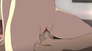 Animo Hentai: Yor and Loid Cartoon Sex - Big Booty Anal, Cowgirl Riding, and Cum on Tits