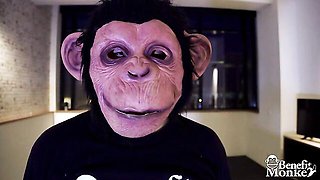 Handcuffed dude gets a nice blowjob from a hot blonde Amy Douxxx