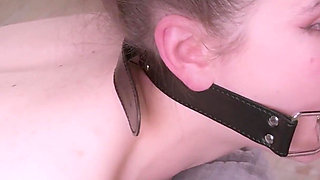 Ritzy Rain Oral Domination with Mouth Spider O-ring Gag, Full Mouth of Cum in Gag and Nasty Cum Play