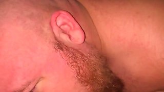 POV Part 1 - Big Bear Eats and Fingers Piggy Rose Fat Pussy in Hotel Room
