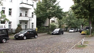 German BBW journalist with tattoos gets hardcore bed fuck in doggy style