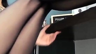 Dildo Fuck In Nylon Stockings