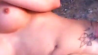 Stunning babe gets anally fucked on the beach