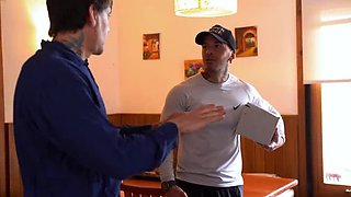 Delivery Man Fucks Me Hard In Front Of My Friends - Amateur Latina Brunette With Perfect Ass Gives Wet Blowjob & Deep Throat To Big Cock