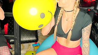 First Time Inflating and Popping Balloons: Mars Solo and Harmony