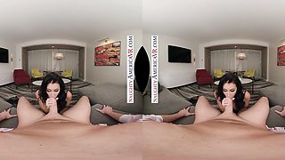 Vr scene with stupefying Reagan Foxx and Kyle Mason from Naughty America