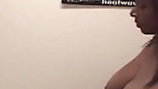 Ebony Amateur Takes Thick White Cock Deep