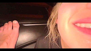 Licking His Ass in the Car and He Cums Twice!