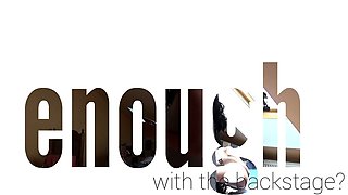 Blonde is flashing her big boobs in the outdoors