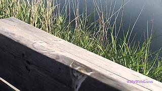 Busty blonde fucked outdoors