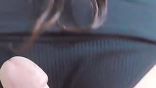 Her Black Panties and Beautiful Ass Make Me Hard Without Me Having to Use My Hands