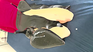 She only reaches for those Juliet black patent heels (size 36) when she has a plan.