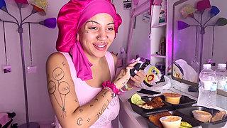Mukbang Spicy Food Asmr Long Nails Messy Facestuffing Vlog