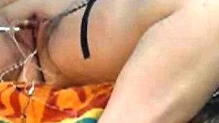 Sexy Busty Amateur Blonde Toys Orgasm