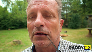 DADDY4K. Cum donation turned out as an outdoor activity