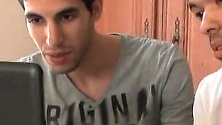 Two Young Men Meet a Mature Woman Online and Have Sex with Her in the Living Room