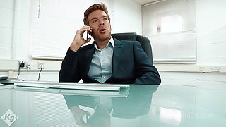 Sexy Ebony Babe Knows What's Needed To Get The Job