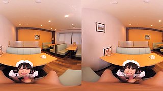 Japanese maid hot teen VR porn