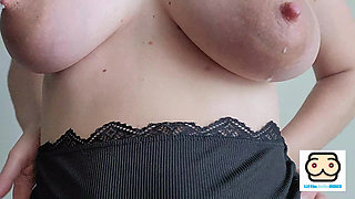 Oh my God, my full milk tits are dripping