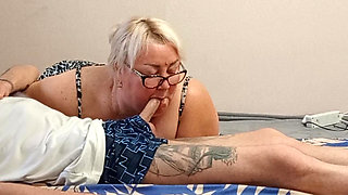 cumming from a deep blowjob in my neighbor's mouth