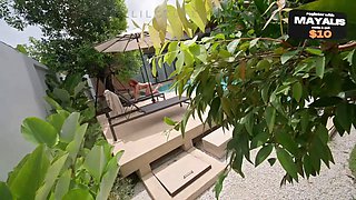 Petite Redhead Gets Fucked Hard by Pool Cleaner