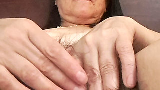 Stepmom Masturbates Her Clitoris, Wet Pussy