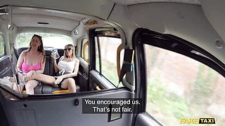 Fake Taxi featuring Stacey Saran and Princess Paris's 3some porn