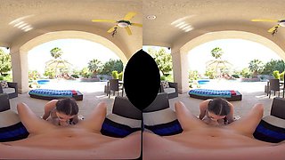 Huge Tits Brunette fucked Outdoors in POV VR porn in 4k - amateur hardcore