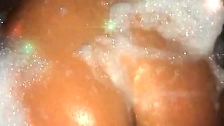 Fabulous softcore solo shower tease