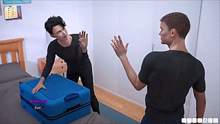 Busty blonde and thick ass in an adult visual novel with steamy stories