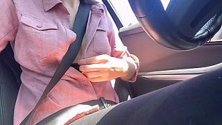 Italian Big Tits MILF Artemisia Love Hot Car Ride While Flashing Her Boobs