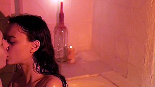 SMALL TIT BRUNETTE TATTOOED TEEN GIRLFRIEND CAUGHT IN SHOWER