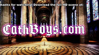 Altar Boy Tyga Knottz Gets Bareback Fucked by Two Reverends
