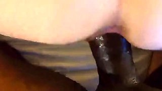 Busty cuckold brunette spreads her legs wide for bbc