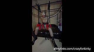 Submissive wife suspended and getting fucked