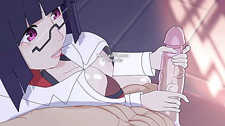 Busty Doc Girl Help Patient With Blowjob ( Blazblue Uncensored )