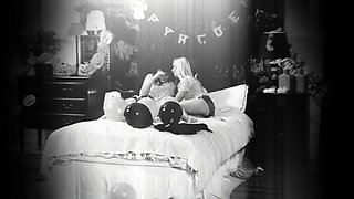 Nasty blonde and brunette lesbians