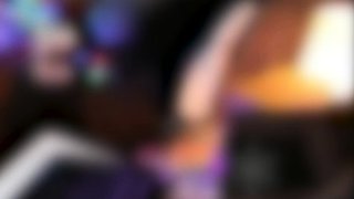 Busty babe playing with her big boobs