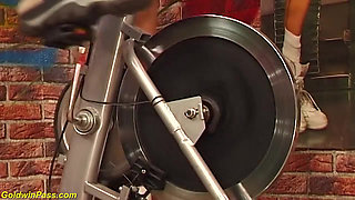 Big clit hairy milf fucked at the gym